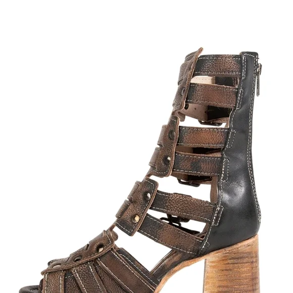 NEW FREEBIRD BY STEVEN Zeus Sandal’s Zane Black BOOT Size 7 Bohemian - Picture 8 of 12